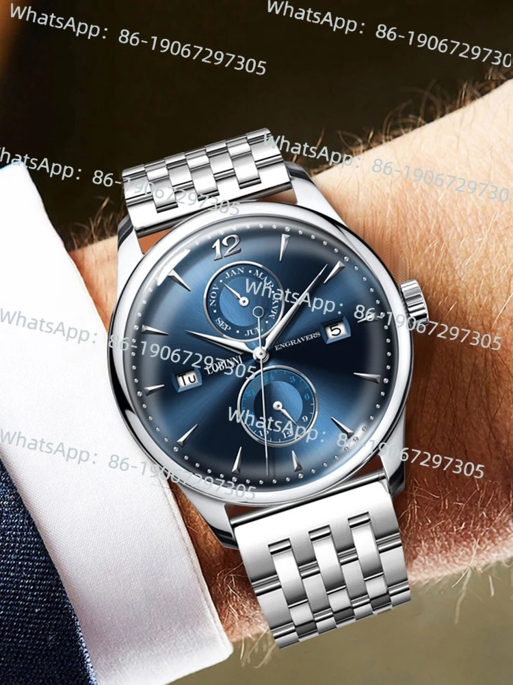 

Men's Fully Automatic Mechanical Watch Men's Business Waterproof Famous Brand Large Dial