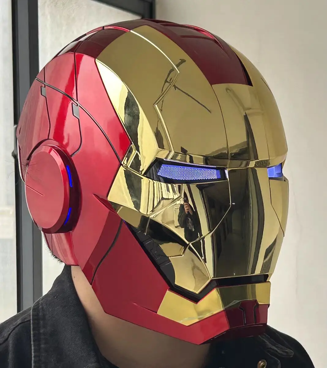 Marvel Iron Man Mk5 Helmet Autoking 1/1 Remote And Voice Control Iron Man Automatic Helmet Mask With Led Light Figure For Boys