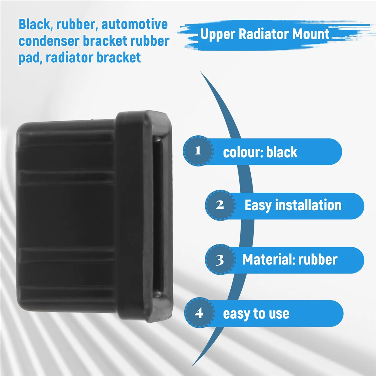 17111712911 Rubber Engine Upper Radiator Mounts for E32 E38 E34 E39 735I 1988-1992 740I 1993-1994 750IL 1988-1994