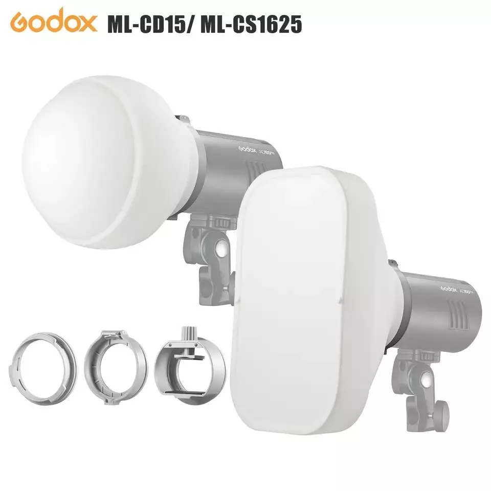 Godox ML-CD15 ML-CS1625 Silicone Diffuser Ball Gel Dome Kit Soft box for ML30 ML60 V1 V850III V860III TT685 AD300PRO AD400PRO