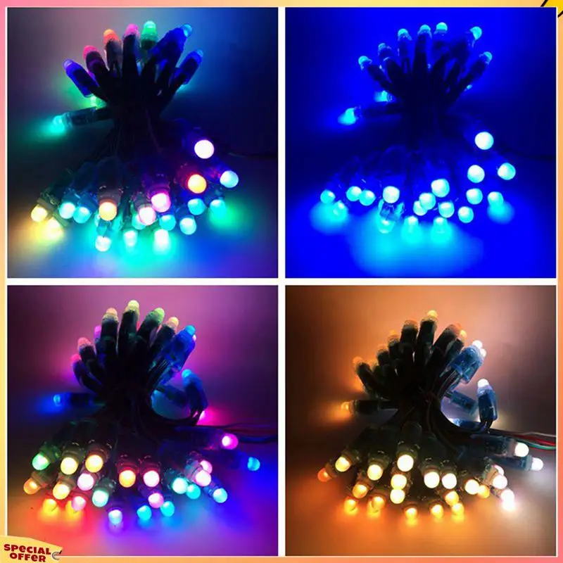 

ABFI 500 шт./лот 12 мм WS2811 2811 IC RGB светодиодный модуль пикселей гирлянда IP68 5 В праздники/Рождество/фестиваль