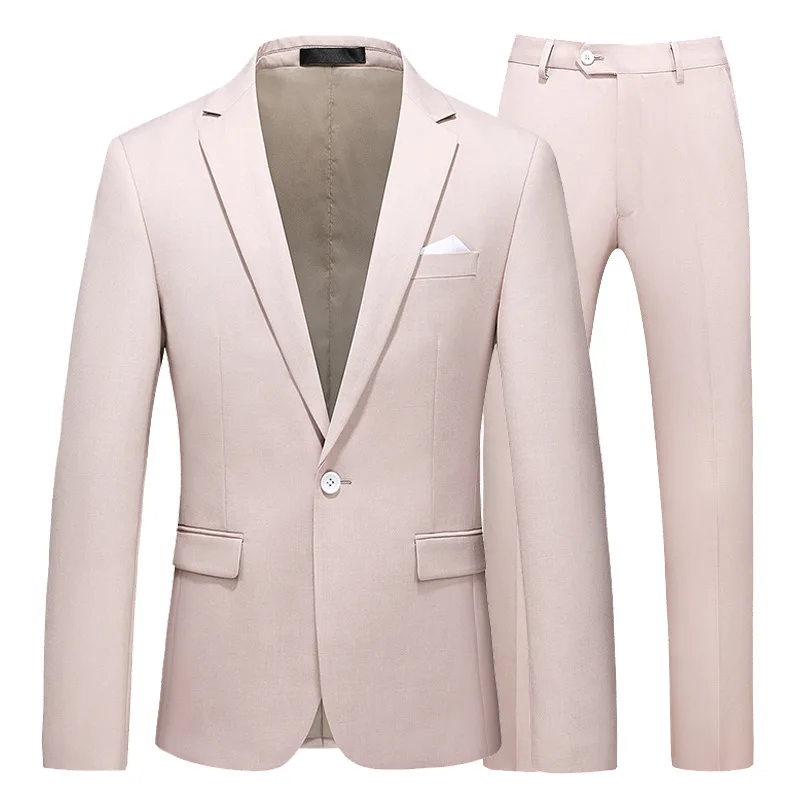 Men's suits two-piece business suits small suits Korean style slim fit best man groom wedding dress