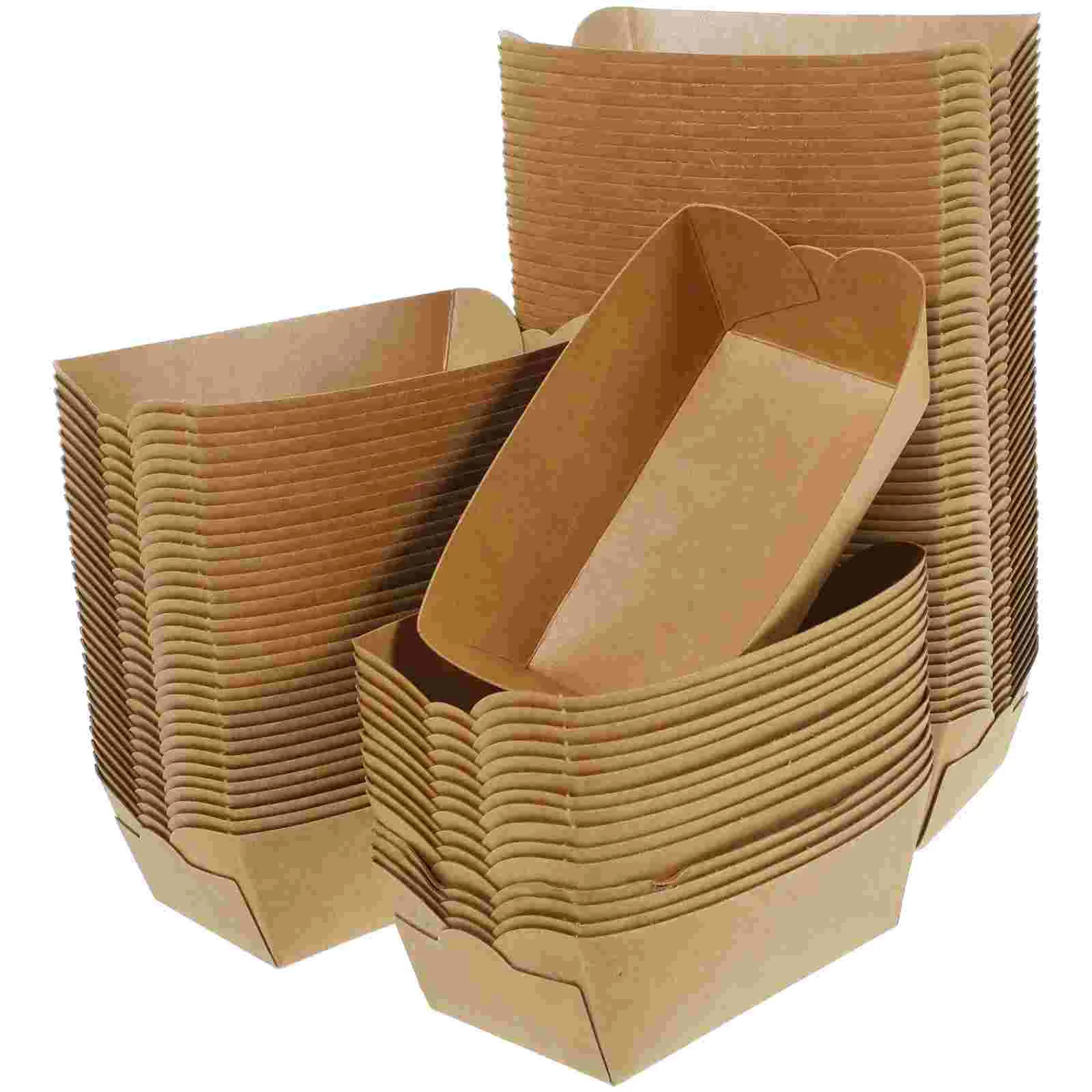 Snack Food Boxes Charcuterie Kraft Paper Picnic Tray Football Serving Baking Wrap Sandwich Storage