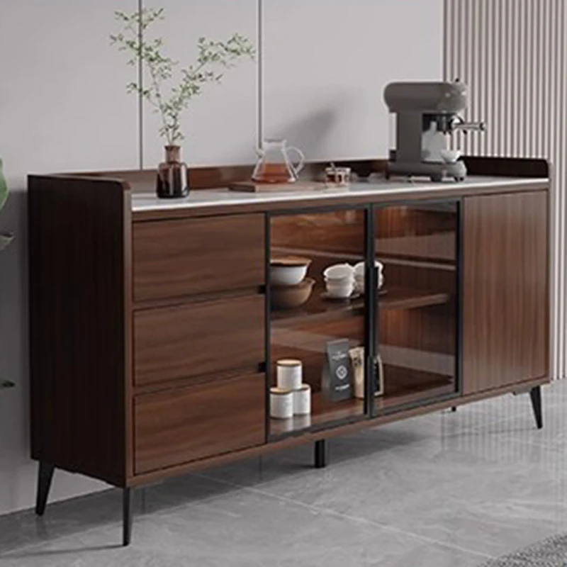 ديكور الخشب خزائن غرفة المعيشة تخزين أدراج زجاجية مدخل خزائن غرفة المعيشة الصين الزاوية Cajonera الأثاث العصري