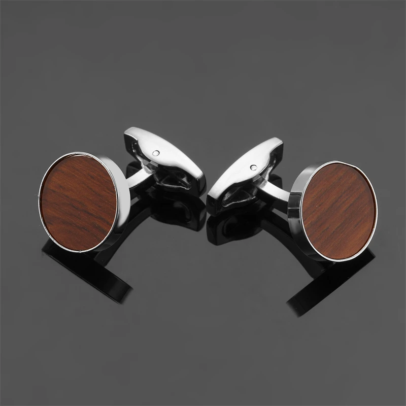 High quality rosewood cufflinks for men's wedding French shirt cuffs branded buttons, the best choice for gift giving