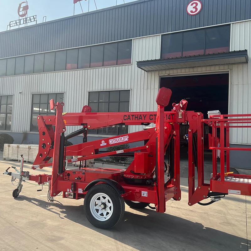 New Direct Factory Supply 12-26m Electric Articulating Boom Lifts Steel Cable Sling Towable Aerial Working Platform for Hotels
