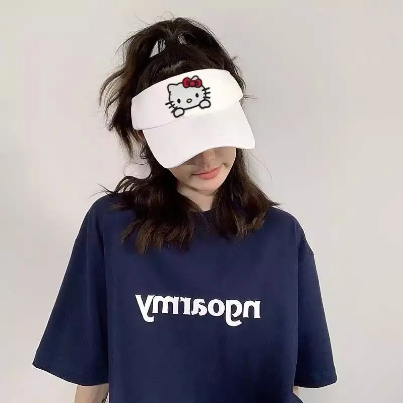 جديد Kt القط كيتي فارغة قبعة بيسبول تظهر الوجه صغيرة تنوعا ظلة الشمس حماية كلية قبعة بيسبول التخييم قبعة