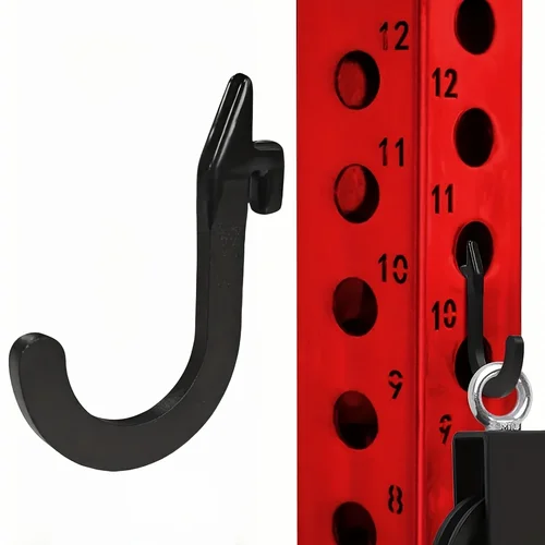 Soporte para sentadillas, accesorios para almacenamiento de gimnasio en casa, soporte para estante de peso resistente con gancho de almacenamiento, accesorios perfectos para gimnasio, 1 ud.