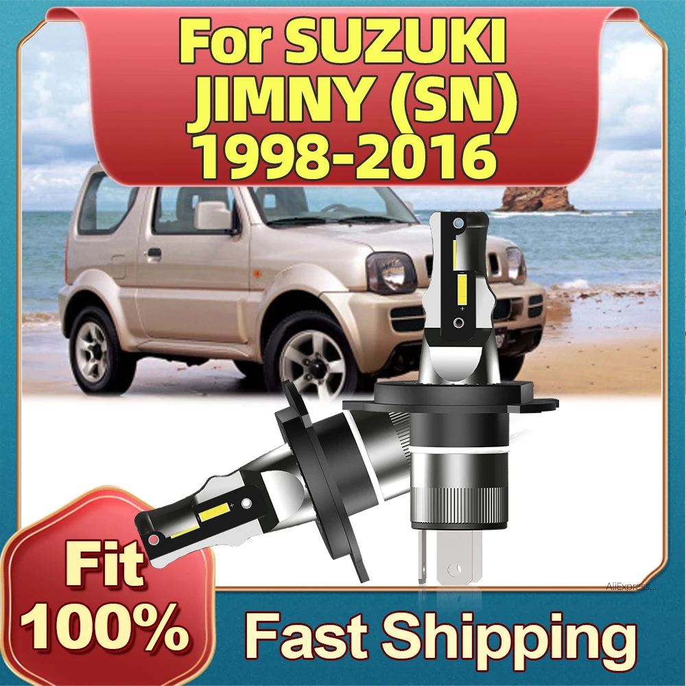 Car Lights H4 LED 20000LM Headlight Bulbs For SUZUKI JIMNY SN 1998 1999 2000 2001 2002 2003 2004 2005 2006 2007 2008 2009-2016