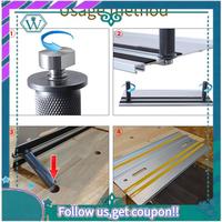 Upgraded Aluminum Alloy Guide Rail Track Workbench Peg Brake Bench Clamp Dog Hole Woodworking Table Limit Block Workbench