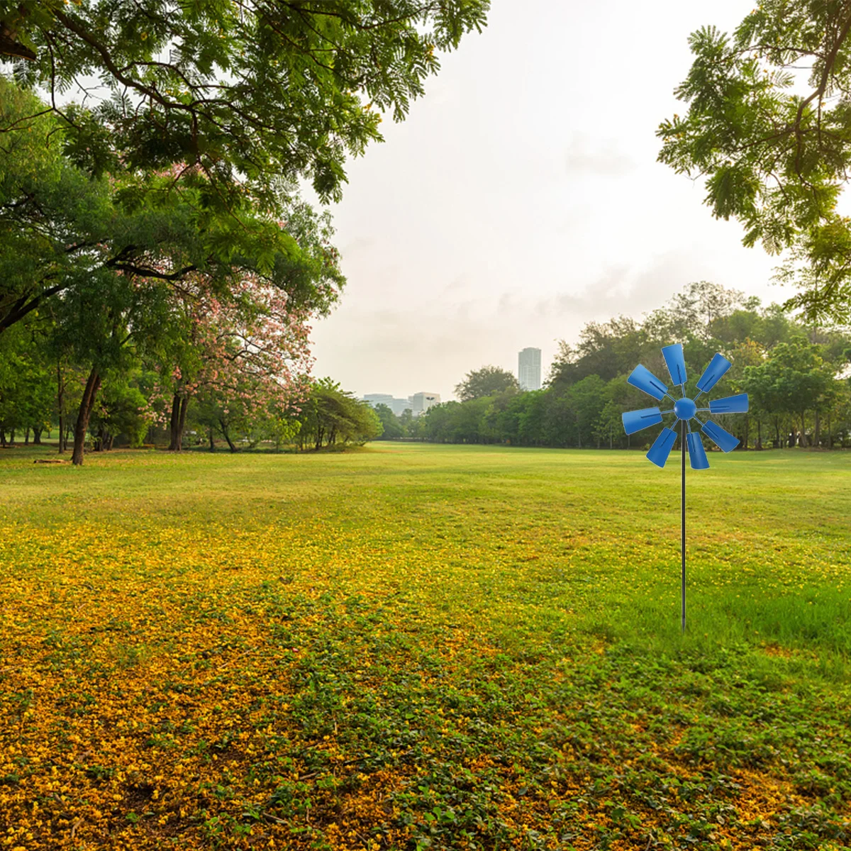 

1Pcs Decorative Iron Windmill Yard Plug-in Winnower Garden Outdoor Spinner for Home Lawn Party Garden Decor Plug-in Windmill