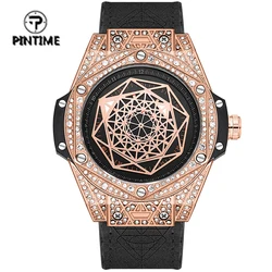 PINTIME Watches 2023 New Fashion Leather Waterproof Luminous Top Brand Luxury Mens Quartz Wristwatch Men Relogio Masculino Gifts