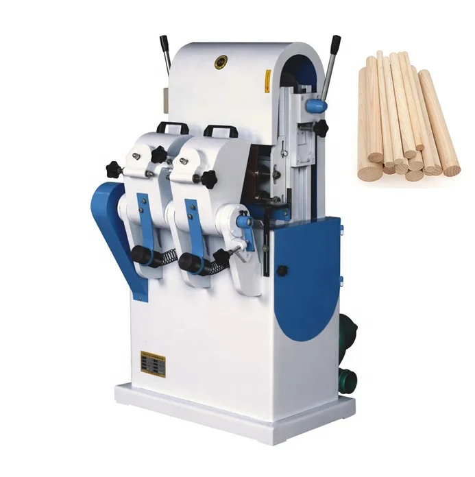 

Woodworking Round Rod Sanding Polishing Machine Wood Stick Single and Double Belt Wooden Pole Stick Deburring Sander Polisher