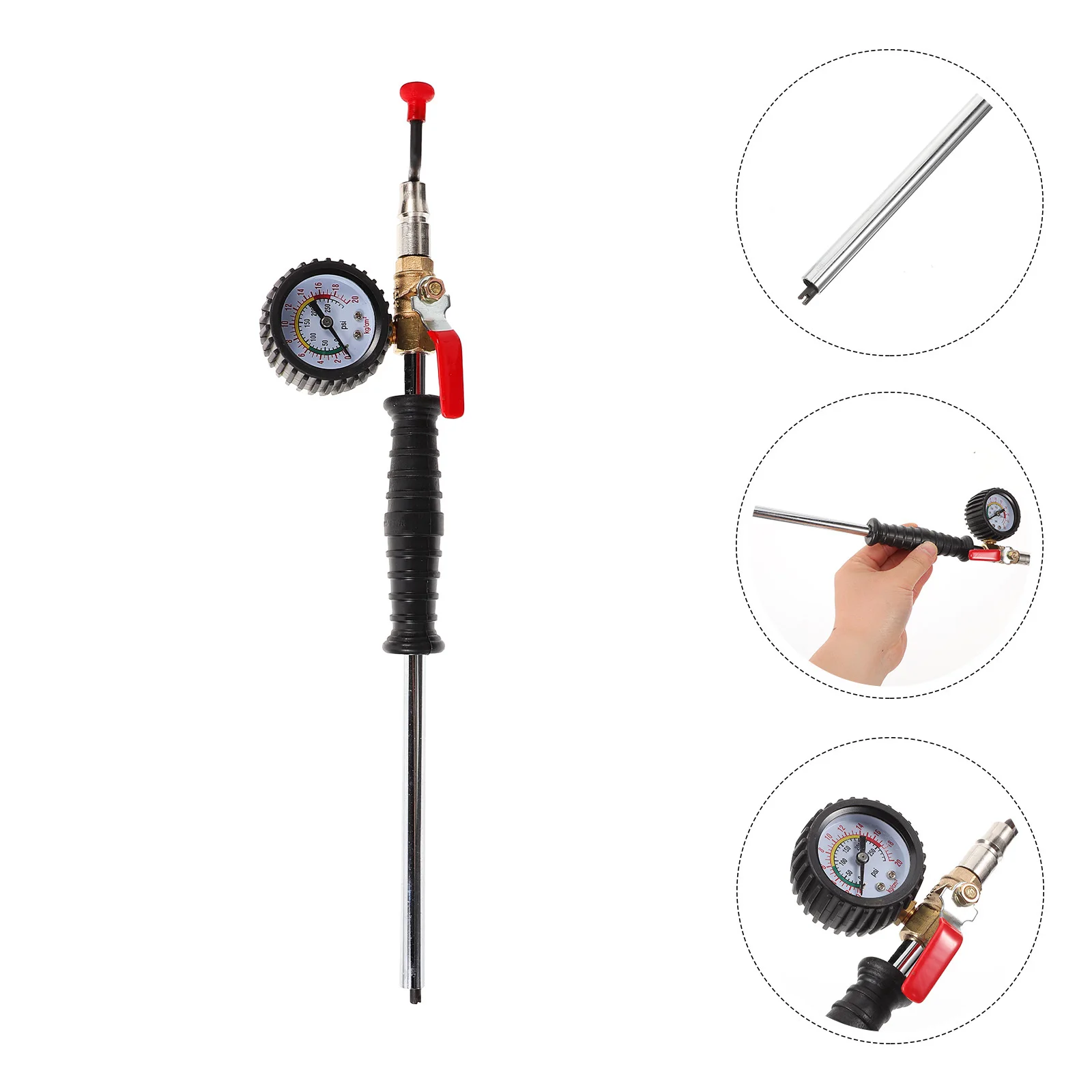 

Tire Inflator Air Chuck Digital Pressure Gauge Metal Heavy Duty Tire Pressure Gauge for Car Motorcycle Truck Tires
