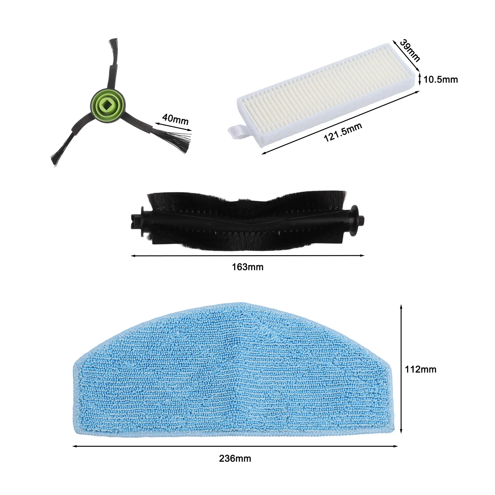 

Airzeen Accessories As Shown Filter Mop Cloth Sturdy Construction Easy Installation Process Long-lasting Replacement Parts