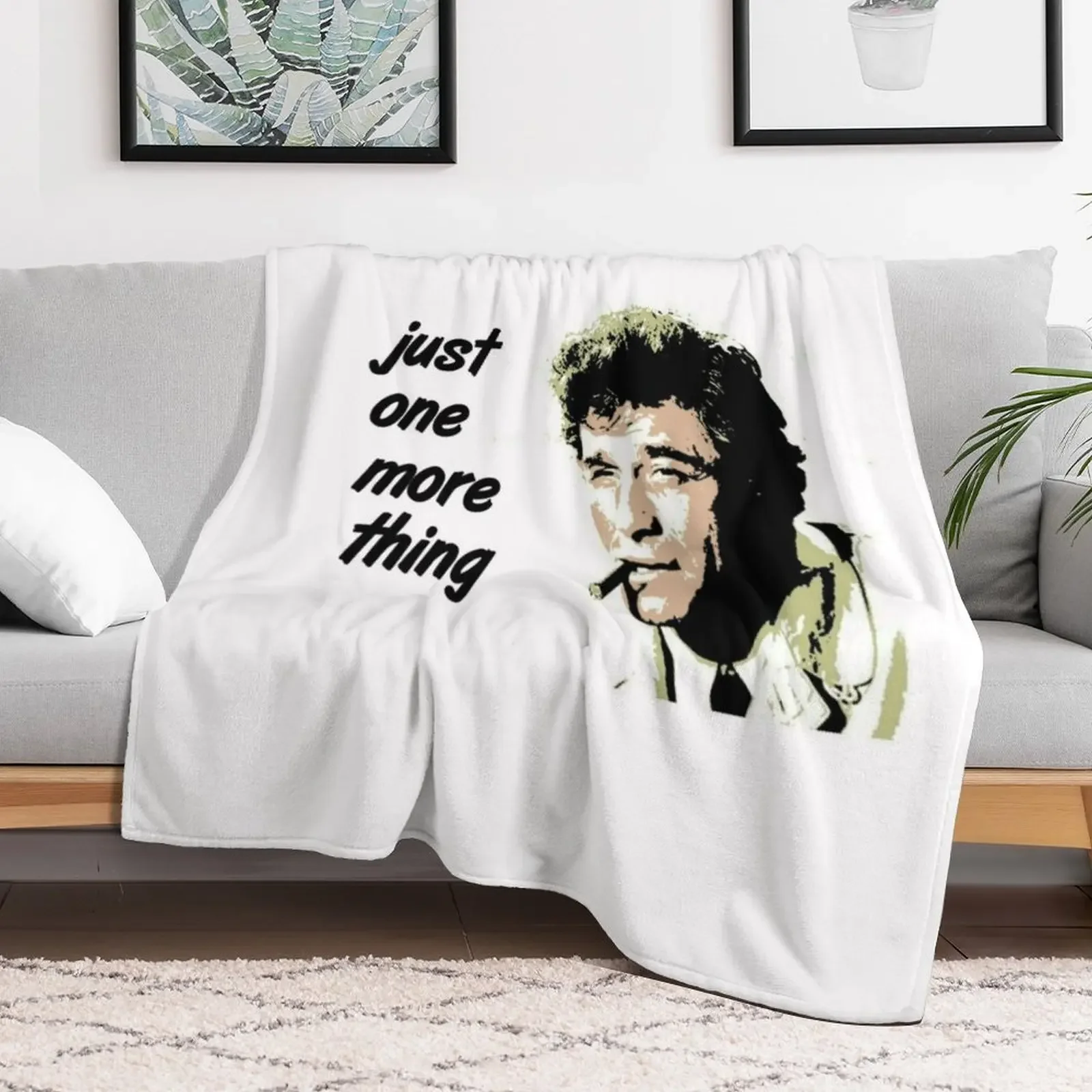 Columbo Throw Blanket Thermal Custom Stuffeds Plaid on the sofa Blankets