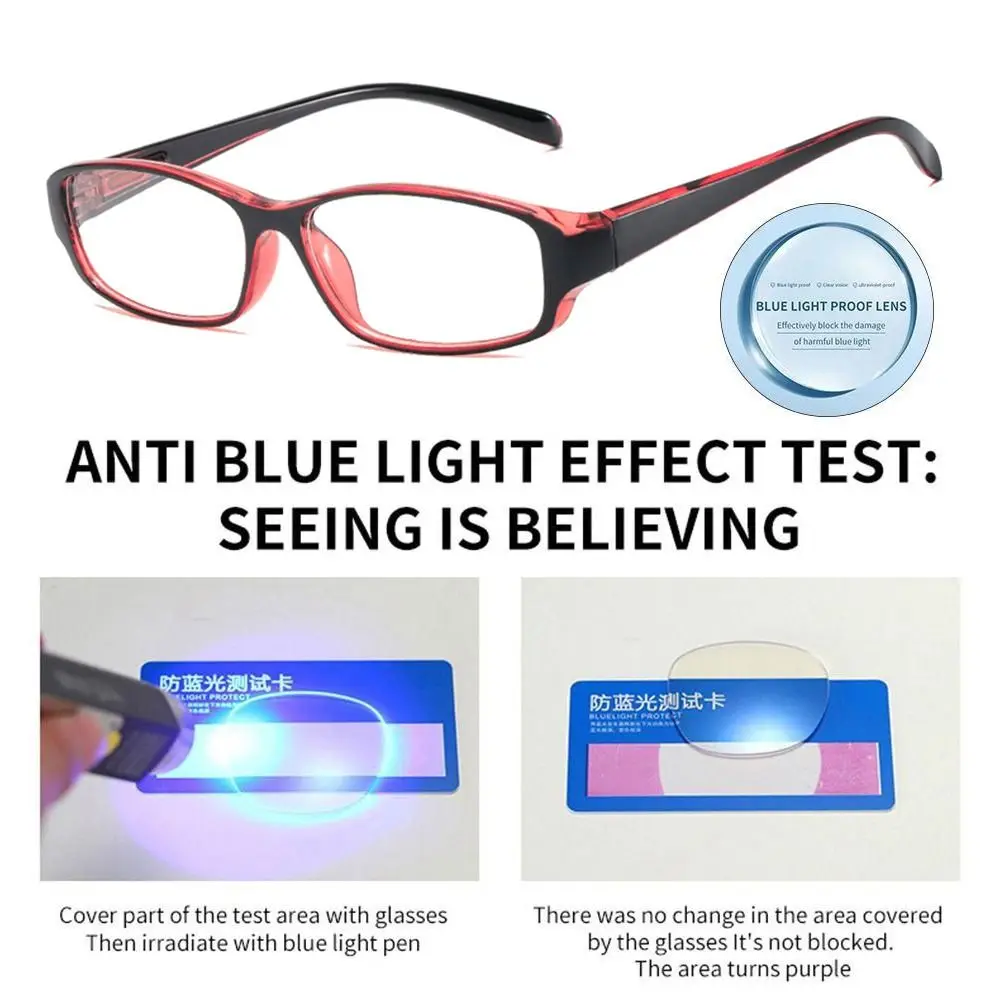 Blue Ray Blocking Anti-Blue Light Reading Glasses Eye Protection PC Square Eyeglasses Ultralight Optical Spectacle Eyeglass