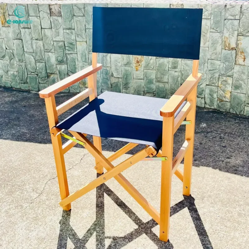 Modern Black Folding Director Chair Aluminum Fishing Makeup Chair Custom Design Lightweight Outdoor Furniture for Home Hotel