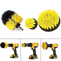3 Pcs/set Car Brush Attachment Kit Power Scrubber Drill Brush Polisher Cleaning Accessories Auto Cleaning Tools Accessories