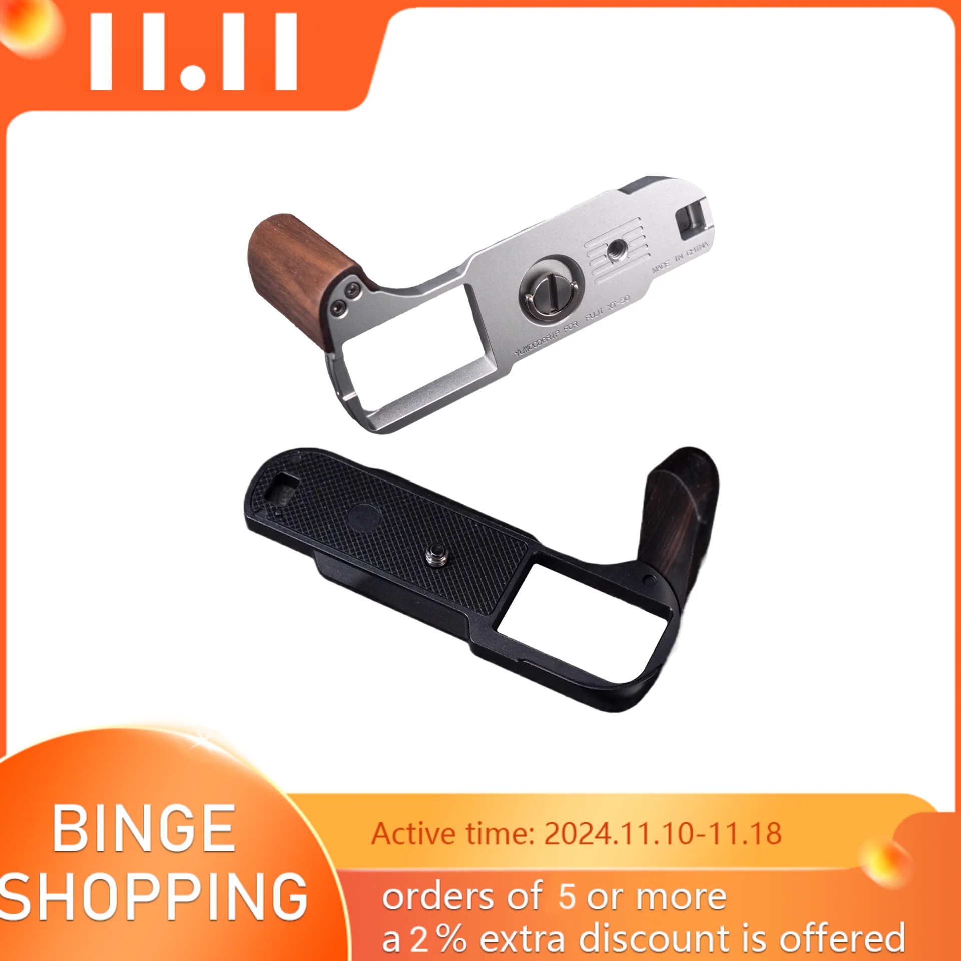 

New Wooden L Type Bracket Camera Anti-slip Finger Hand Grip Handle FOR Fujifilm xt50 Aluminum Alloy Baseplate Wood L Hand Grips