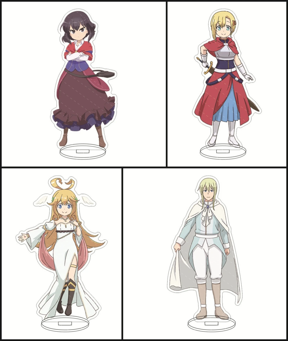 

Q Version Anime Relying on Potions To Survive Stand Sided Acrylic Figure Cosplay Keychains Standing Model Plate Desk Decor Fans