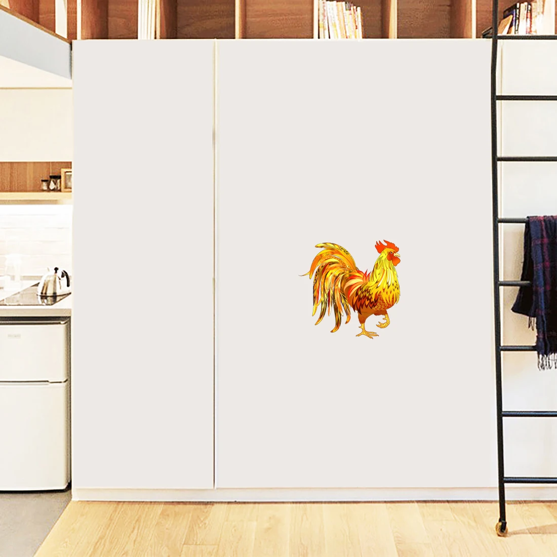 Three Ratels CP66 Colorful rooster cartoon animal stickers room decoration wall stickers car decals