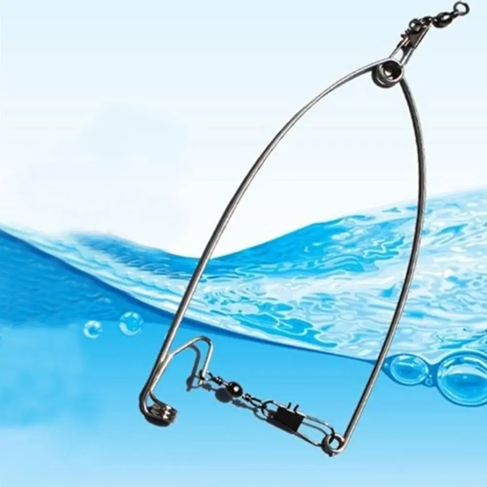 Mata kail pancing otomatis, aksesori perangkat memancing, mata kail pegas Stainless Steel