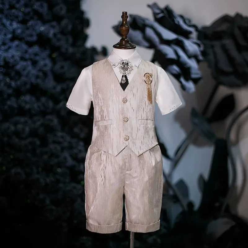 Hochwertige Jungenanzüge für Hochzeit, Geburtstag, Trauzeugen-Outfit, Formelle Kinderanzüge A5000 Vestidos Jungen Abschlussanzug – Detail 2