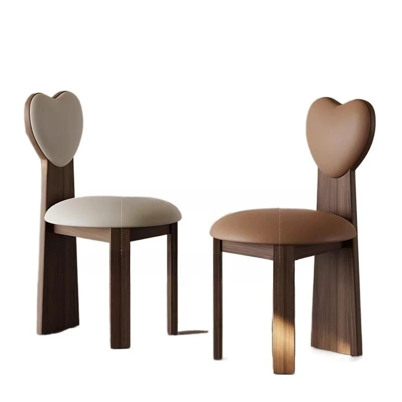 

Nordic retro solid wood dining chair simple modern French solid wood chair restaurant