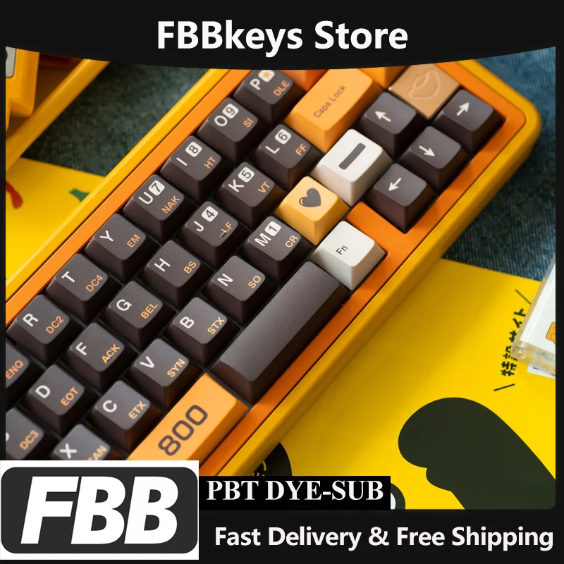 

FBB Keycaps 800 Retro Style PBT Thermal Sublimation Customized Mechanical Keyboard Keycap For PC Accessories 1.7mm Thickness