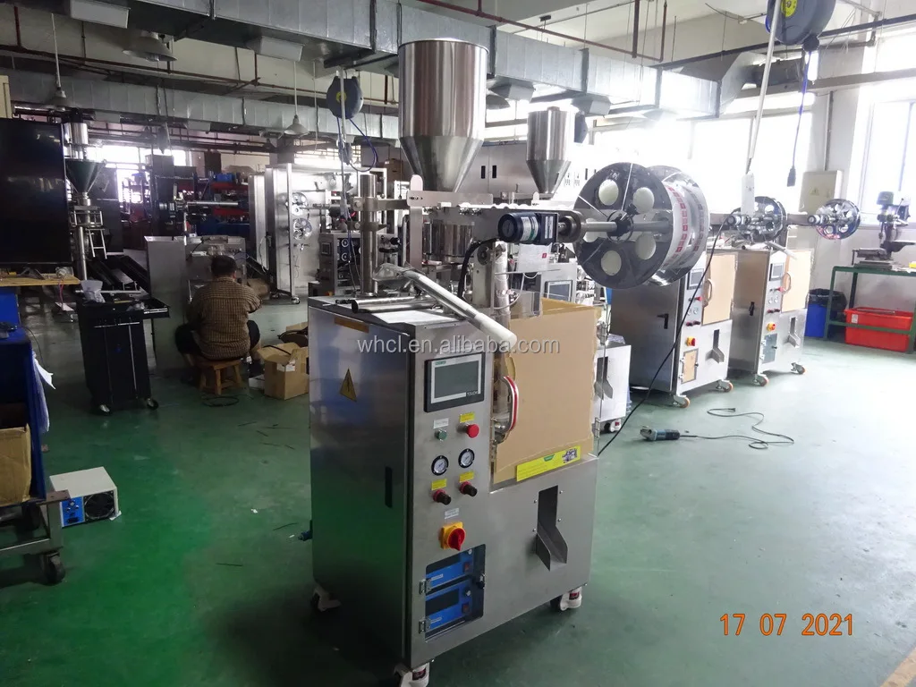 Automatic Bag Packing Machine for Triangular Herbal Flower Nylon Silk Pyramide Ultra-sound Sealing Food Paper Wrapping