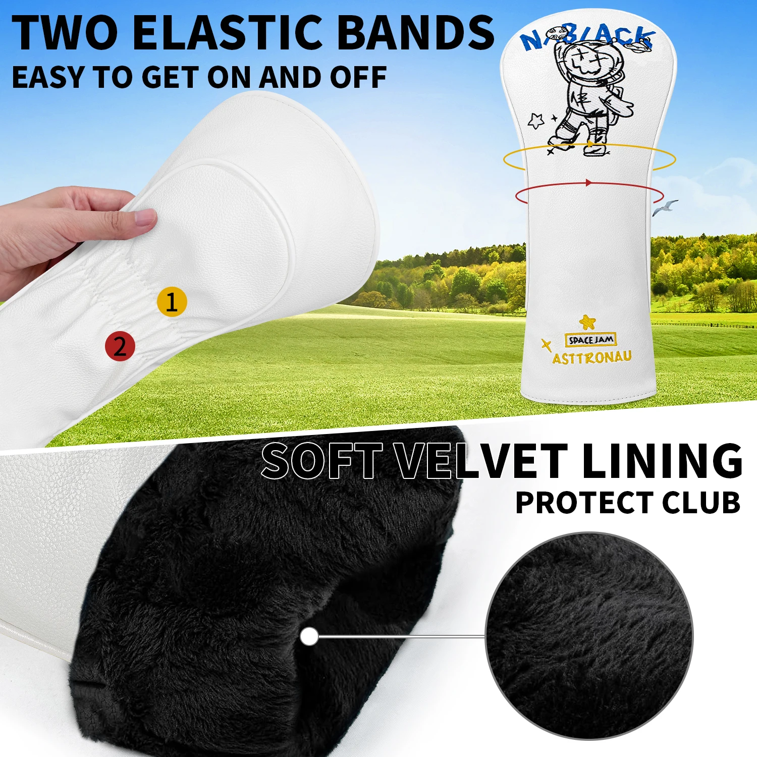 ゴルフクラブヘッドカバー - N-BACKロゴデザインの宇宙 - Golf Equipment Logo のレビューと価格