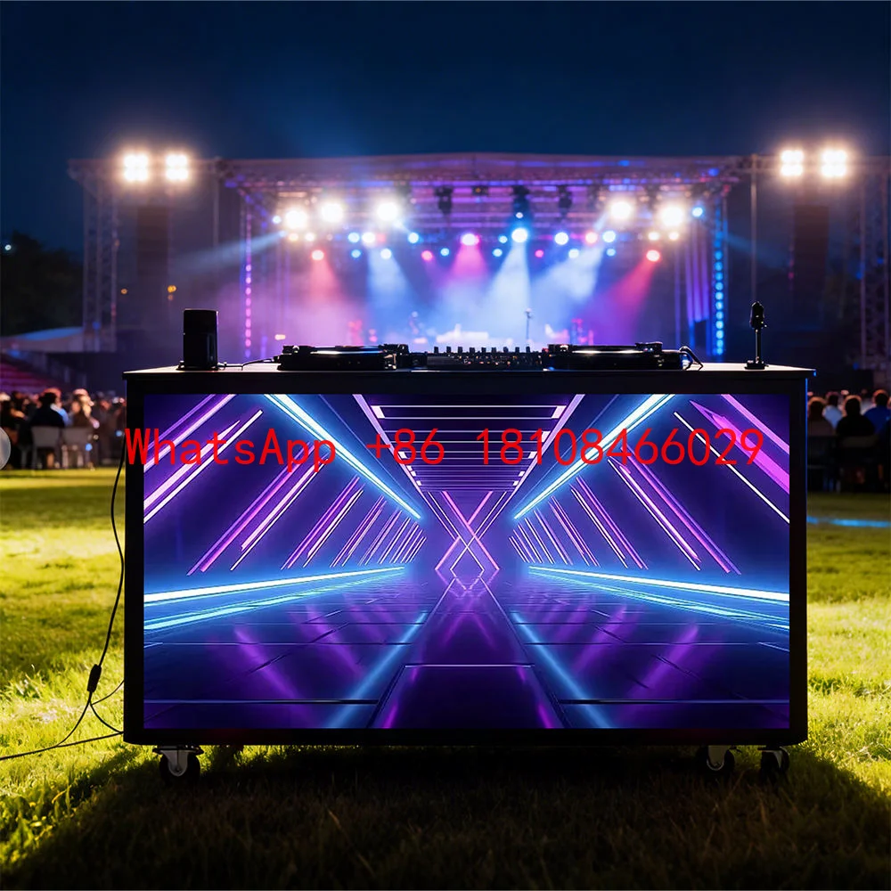 Pantalla LED P3.91 Plegable Personalizada de 4/5/6/8 Pliegues para Cabina de DJ, Cabina de DJ Portátil Plegable para Discotecas, Bares, Escenarios y Eventos
