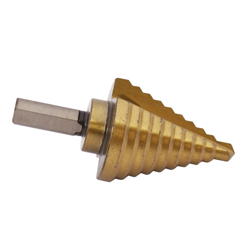 2X Step Drill Cone Drill Bits, High Speed Steel 10 Steps 1/4 To 1-3/8 Inch