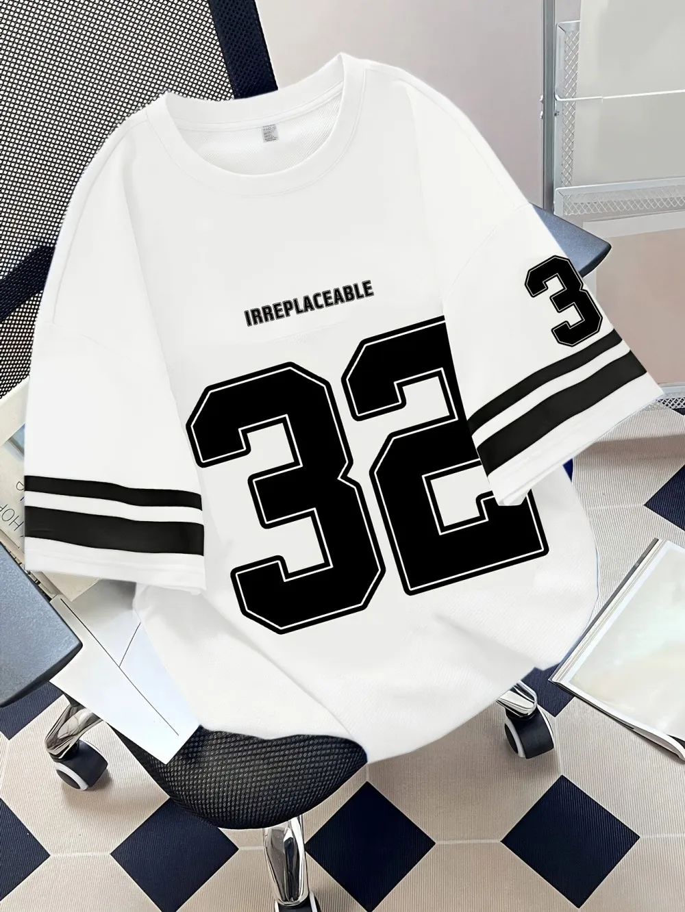 European and American men's summer striped digital print micro elastic breathable round neck T-shirt outdoor sports top