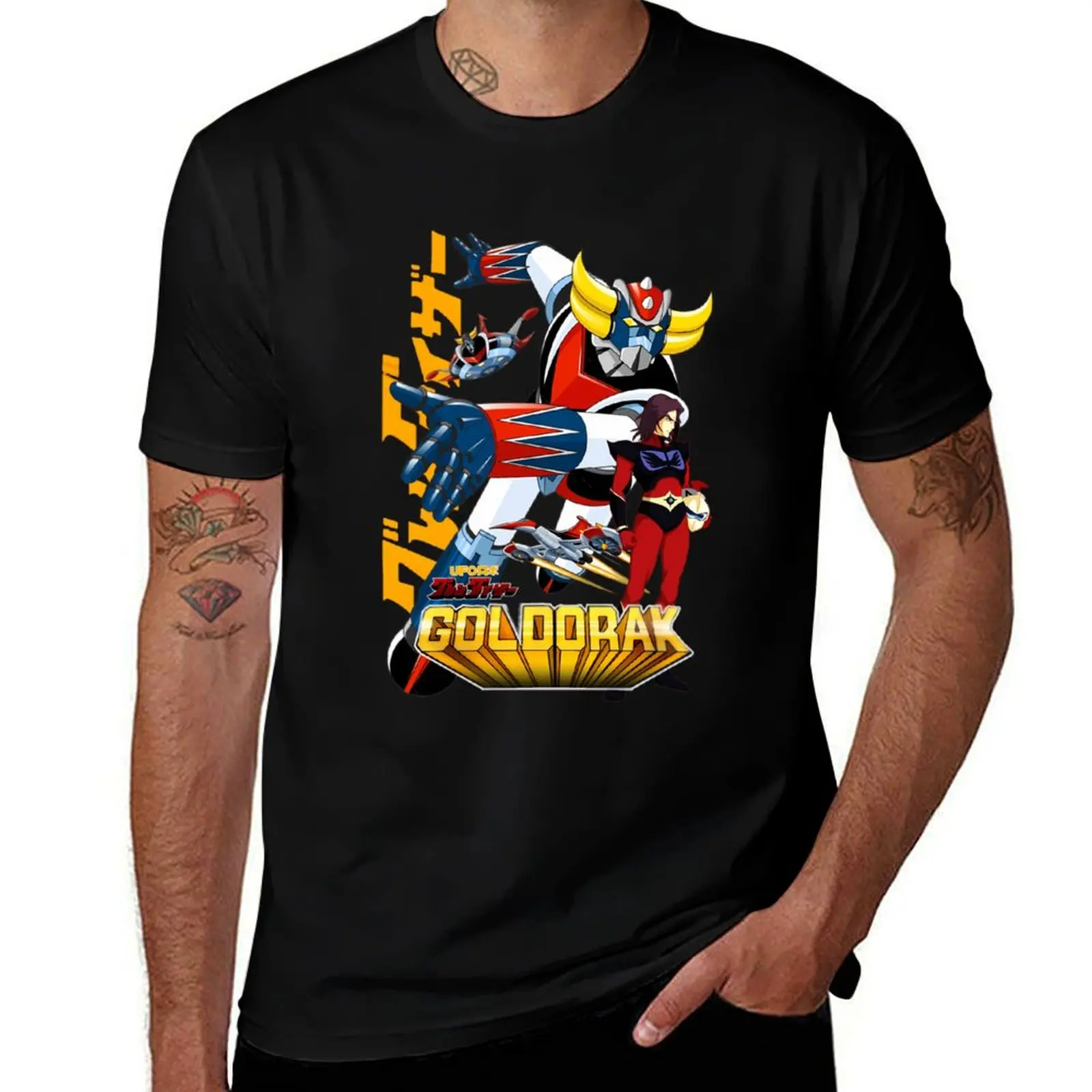 Grendiser aka GOLDORAK + Dukefleed T-Shirt Soft Basic Cotton Short Sleeve Tee T-Shirt