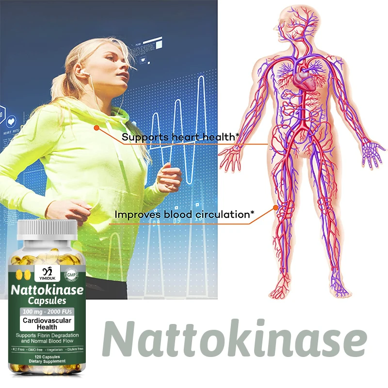 Nattokinase Capsules Supports Fibrin Degradationand Heart Health & Circulatory & Normal Blood Flow