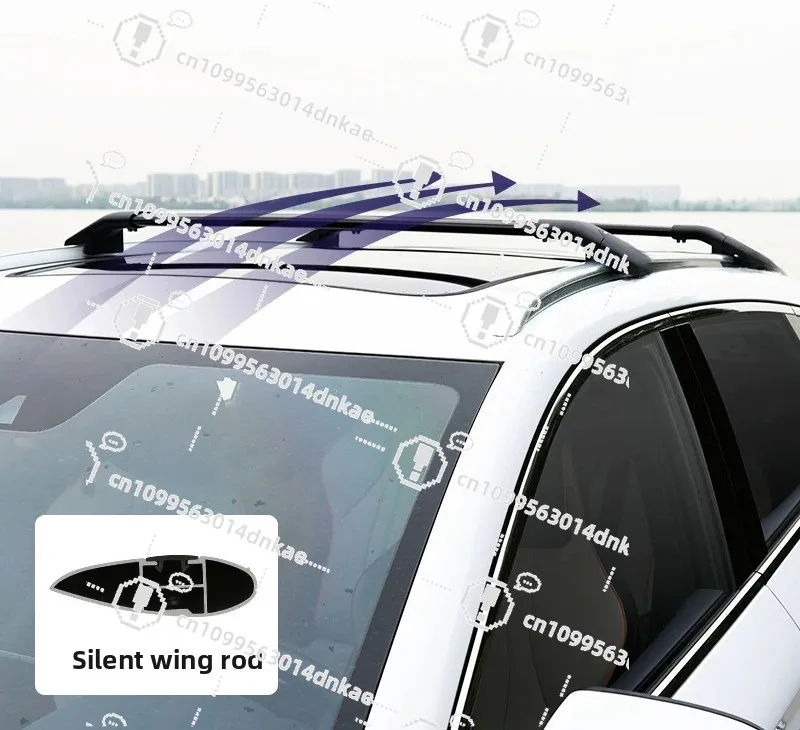 Aluminum Alloy Roof Luggage Rack, Integrated Crossbar Ultra-low-rise Load-bearing Silent Roof Rack