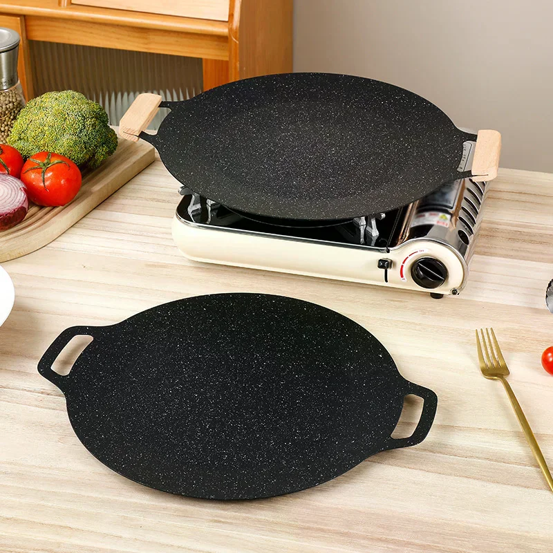 Solid Wood Pan Insulated Handles Anti Scald Portable BBQ Plate Handle For Cookware Sauce Pan Sauteing Grilling Pan 2pcs