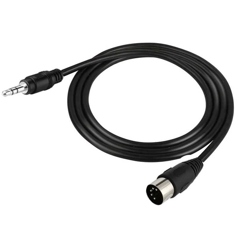 Łokieć 5-pin Din MIDI męski do 3.5mm męski 5Pin Din żeński do 3.5mm wtyk męski złącze Stereo kabel Adapter Audio 50cm 150cm 300cm