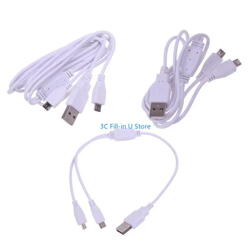 G8TA Multifunction 2 in 1 Charging Cable USB to Dual Micro USB Cable Cord for Andriod Cell Phone 0.for 1M 2M