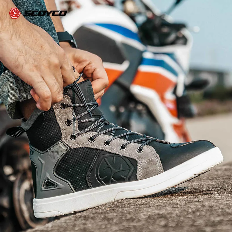 

Summer Breathable SCOYCO Motorcycle Riding Boots Casual Wear-resistant Non-slip Locomotive Shoes Knight Equipment Motorbike Boot