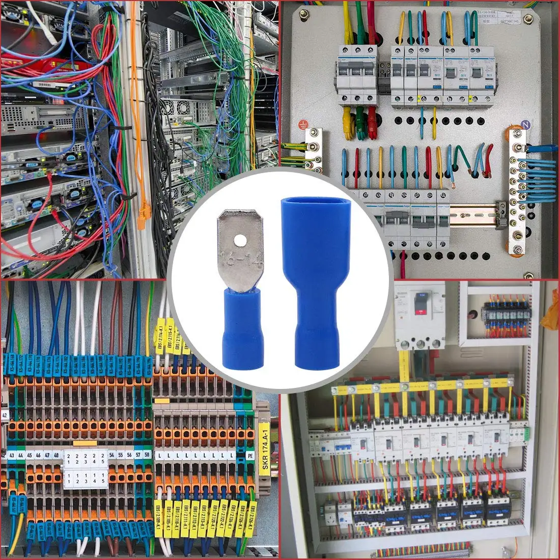 100 pcs/50 par żeńskich/męskich złącza widełkowe 16-14 AWG złącza do szybkiego rozłączenia izolowane złącze zaciskowe z drutu łopatkowego