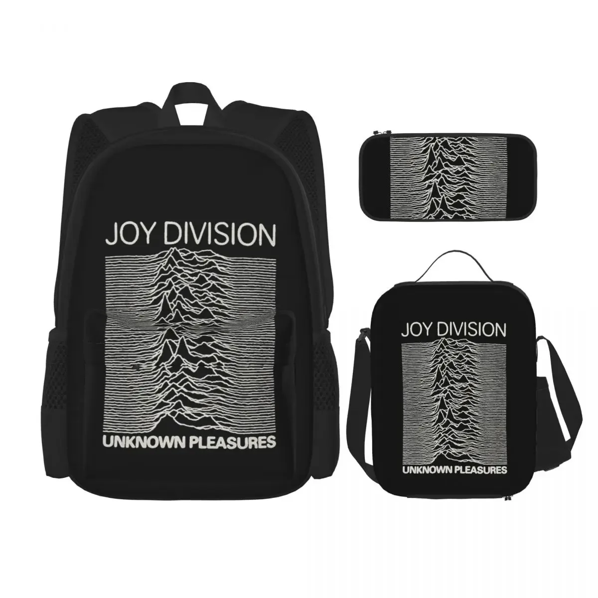 

Joy Division Unknown Pleasures Backpacks Boys Girls Bookbag Children School Bags Kids Rucksack Lunch Bag Pen Bag Three-Piece Set