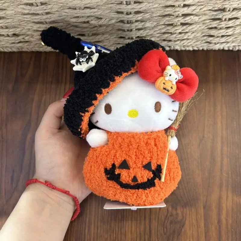 

Kawaii Hellokitty Plush Doll Halloween Style Matching Accessories Stuffed Toy Keychain Bag Charm Holiday Party Decor Daily Gift