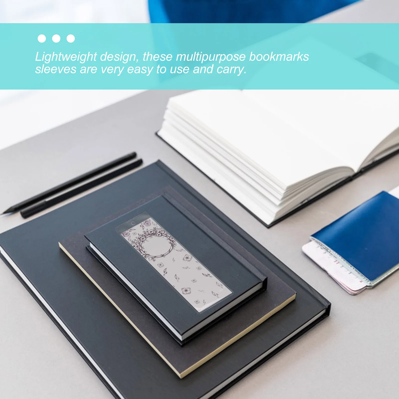 

10Pcs Recyclable Bookmark Sleeves Clear Display Cover Multipurpose Accessory Set Bookmark Sleeve Book Lover's Gift Wrap