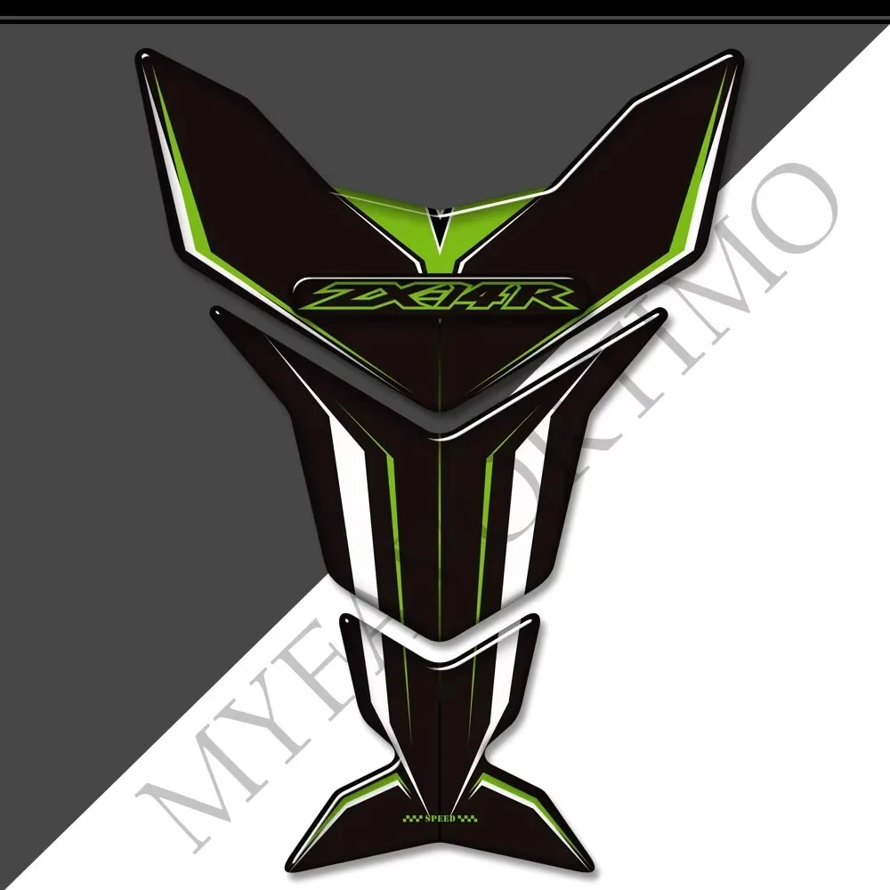 For Kawasaki Ninja ZX-14R ZX14R ZX 14R Motorcycle Tank Grips Pad Gas Knee Oil Stickers Emblem Fairing Decals