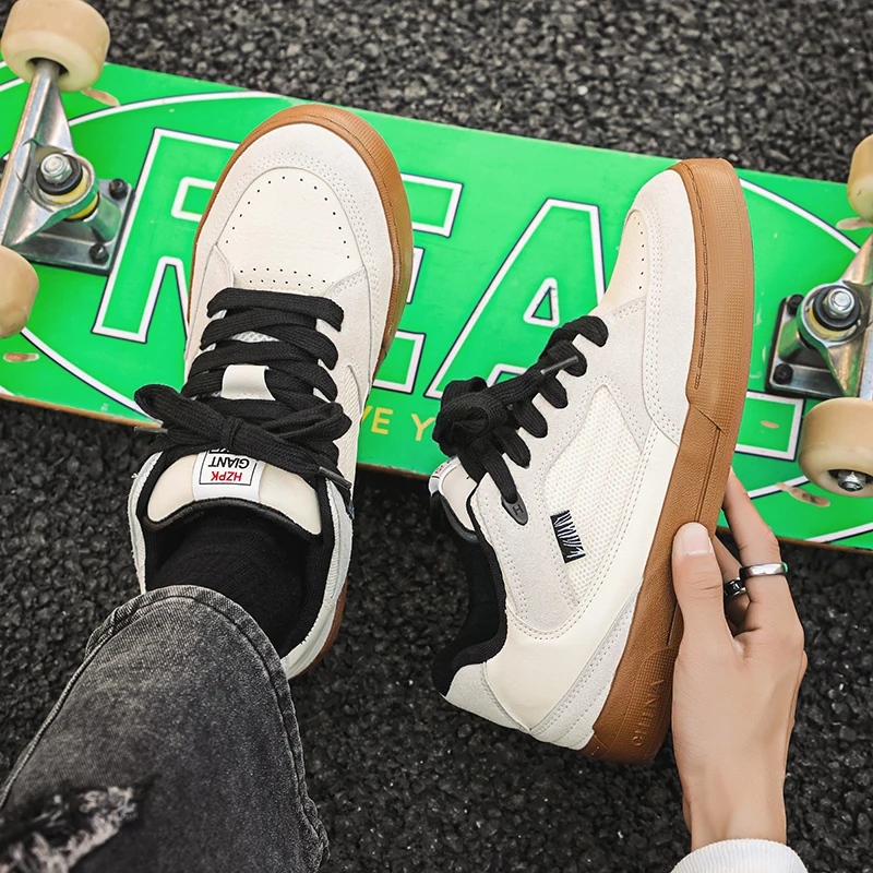 Versatile Solid Low Skate Shoes Unisex Soft Sneakers Breathable Lightweight Wear Resistant Non Slip Youth Outdoor Street Shoes
