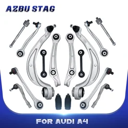 AzbuStag 16Pcs Front Lower Upper  Forward Rearward  Right Left Control Arm  Stabilizer Links for Audi A4 A5 2008 2009 2010