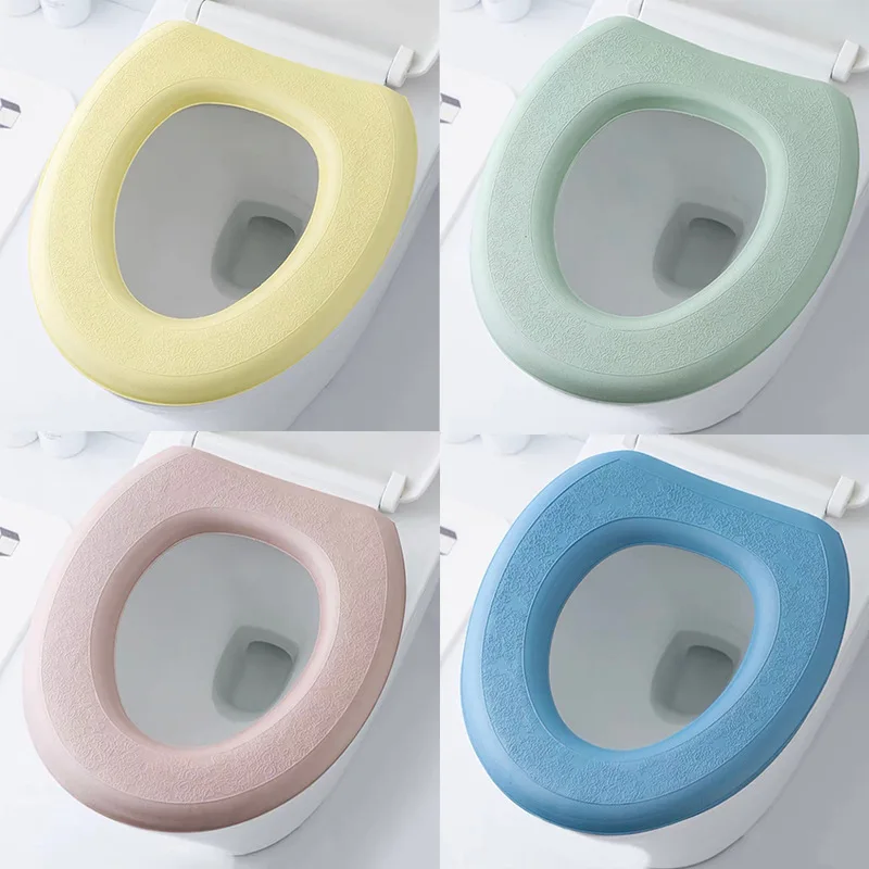 Sticky Toilet Mat EVA Waterproof Foam Toilet Seat Washable Household Toilet Seat Four Seasons Toilet Cover Bathroom Accessories